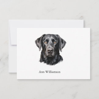 Cartão de Agradecimento do Labrador Retriever Pret
