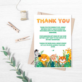 Cartão de Agradecimento do Menino da Selva