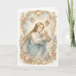 Cartão de Agradecimento do Menino Jesus Católico