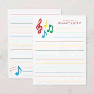 Cartão de Agradecimento do Professor de Música Not