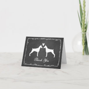 Cartão De Agradecimento Doberman Pinschers Wedding Thank You Card