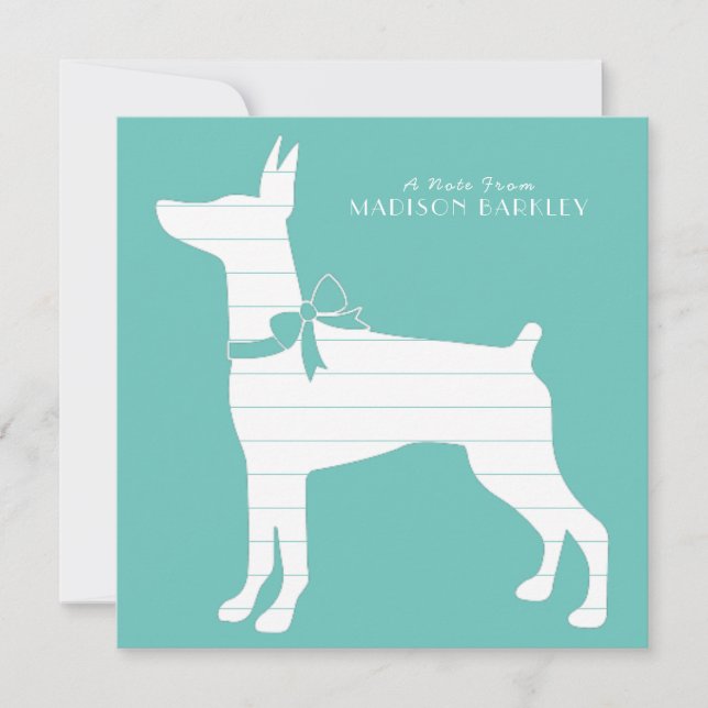 Cartão De Agradecimento Dobermann Pinscher Dog Puppy Dobie (Frente)