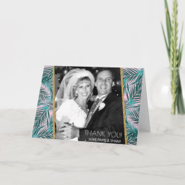 Cartão de Agradecimento Dobra de Palma Rosa 5x7