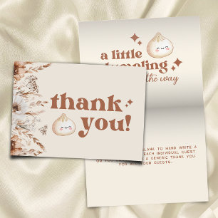 Cartão De Agradecimento Dobra Floral Neutral De Pequeno Lixo De Aquarela