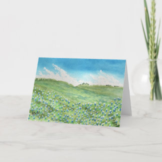 Cartão de Agradecimento Dobrado Bluebonnets