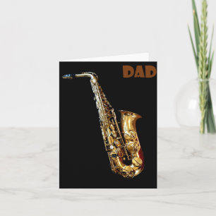 Cartão de Agradecimento Dobrado de Saxofone