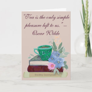 Cartão de Agradecimento Dobrado Teacup Joy