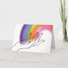 Cartão de Agradecimento Dobrável Amor e Luz