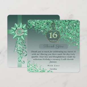 Cartão De Agradecimento Doce 16 Emerald Fragrance Studio Obrigada