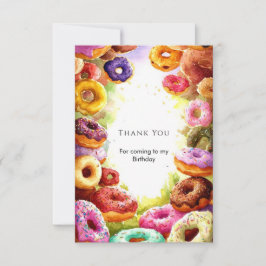 Cartão De Agradecimento Doce Aniversário Boho de Donut