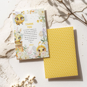 Cartão De Agradecimento Doce ao Aniversário da Bee