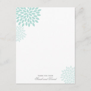 Cartão De Agradecimento Doce Casamento Dahlias Obrigado