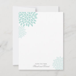 Cartão De Agradecimento Doce Casamento Dahlias Obrigado