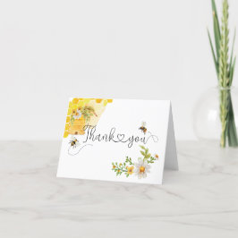 Cartão De Agradecimento Doce como Beeycomb Beehive Obrigado
