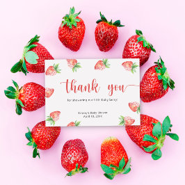 Cartão De Agradecimento Doce morango - obrigado