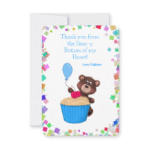 Doce Urso Azul Cupcake Aniversário