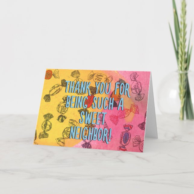 Cartão De Agradecimento Doce Vizinho (Frente)