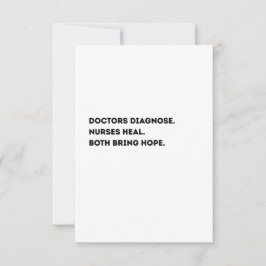 Cartão De Agradecimento Doctor & Nurse Definition Card – Heartfelt 