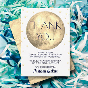 Cartão De Agradecimento Dois O segundo aniversário Da Lua