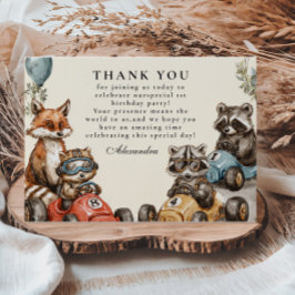 Cartão De Agradecimento Dois segundos aniversários Rápidos De Animais Da F