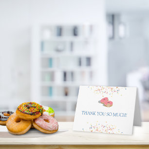 Cartão De Agradecimento Donut Sprinkles Baby Shower Thank You