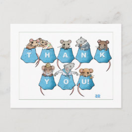 Cartão de agradecimento dos ratos de bolso