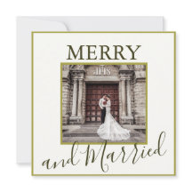 Dourada Feliz e Casado Obrigado Foto de Casamento