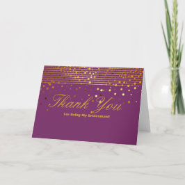 Cartão De Agradecimento Dourada Glitter Stripes Por Ser Meu Obrigado De Br