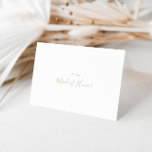 Cartão De Agradecimento Dourado Partido Simples Mínimo De Noiva Obrigado<br><div class="desc">Este cartões de agradecimentos de noiva minimalista de ouro é perfeito para um casamento moderno. O design simples e elegante apresenta tipografia em ouro com script clássico e de rico.</div>