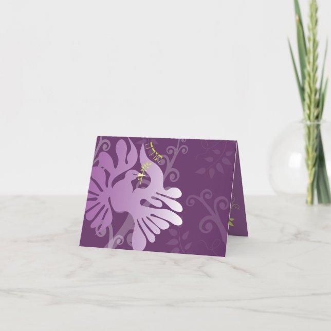 Cartão De Agradecimento Dove do Bar Mitzvah do Bat da Paz (Frente)