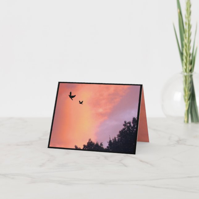 Cartão De Agradecimento Dovs no Sunset Obrigado (Frente)