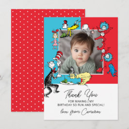 Cartão De Agradecimento Dr. Seuss - Personagens | Aniversário Infantil