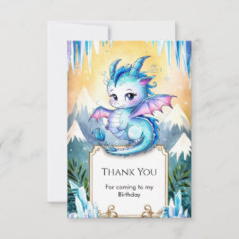 Cartão De Agradecimento Dragão Mágico Feliz Aniversário