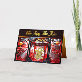 Cartão De Agradecimento Dragão Vietnamita Ano Novo 2024 Origami GC