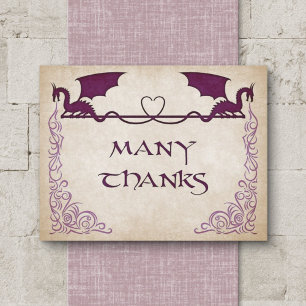 Cartão De Agradecimento Dragon Gamer Fantasy