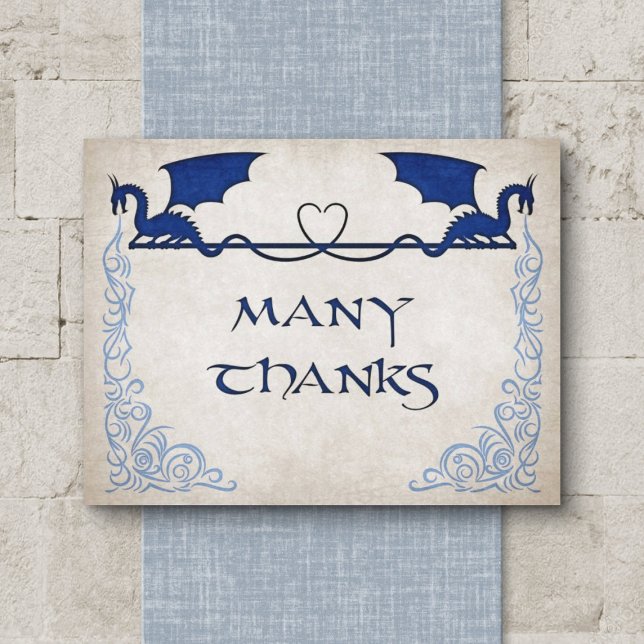 Cartão De Agradecimento Dragon Gamer Fantasy (Criador carregado)