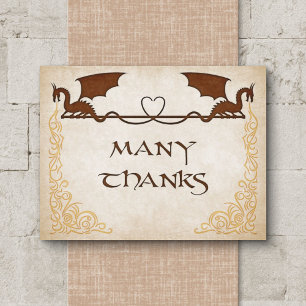 Cartão De Agradecimento Dragon Gamer Fantasy