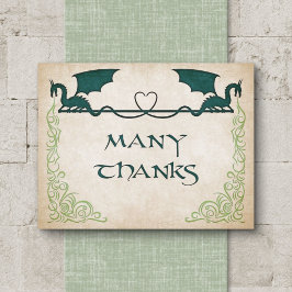 Cartão De Agradecimento Dragon Gamer Fantasy