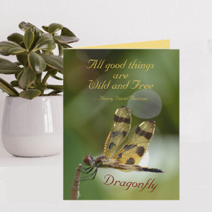 Cartão De Agradecimento Dragonfly All Good Thays Wild and Free Note Cards