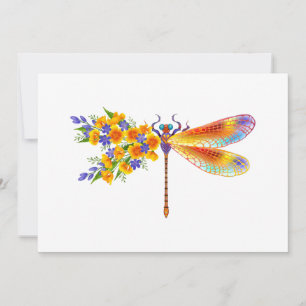 Cartão De Agradecimento Dragonfly Amarelo