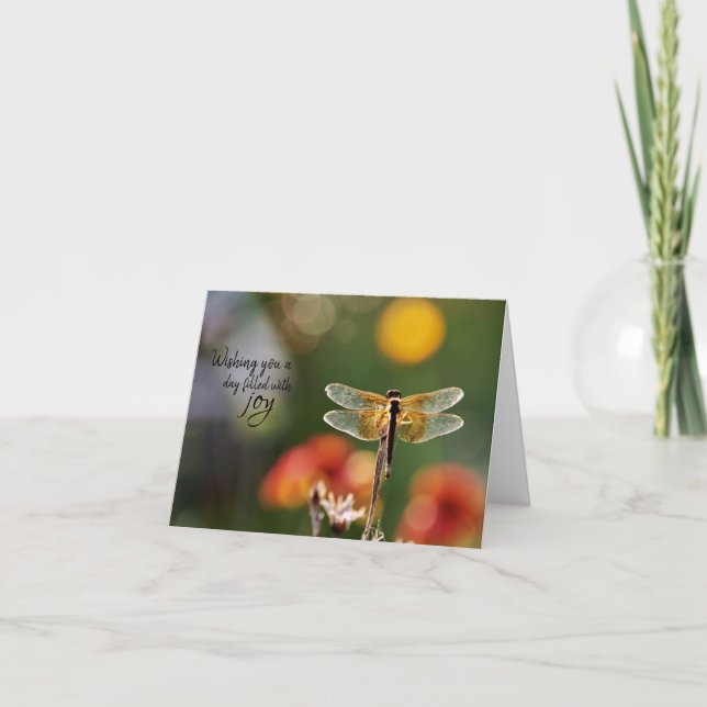 Cartão De Agradecimento Dragonfly Magic Birthday Card (Frente)