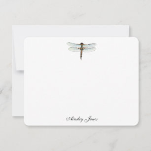 Cartão De Agradecimento Dragonfly watercolor