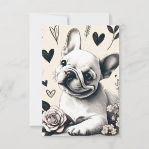 Cartão De Agradecimento Dreamy Frenchie