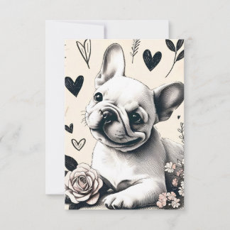 Cartão De Agradecimento Dreamy Frenchie