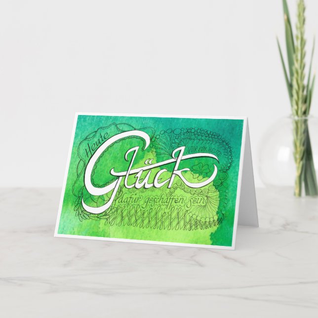 Cartão De Agradecimento Dritte Regel der Gelassenheit – GLÜCK Faltkarte (Frente)