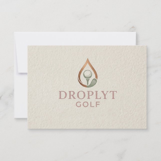 Cartão De Agradecimento Droplyt Golf Signature Thank You Card (Frente)