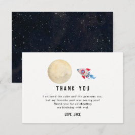 Cartão De Agradecimento Duas Festas De segundo aniversário Da Lua Obrigado