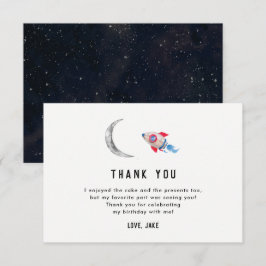 Cartão De Agradecimento Duas Festas De segundo aniversário Da Lua Obrigado