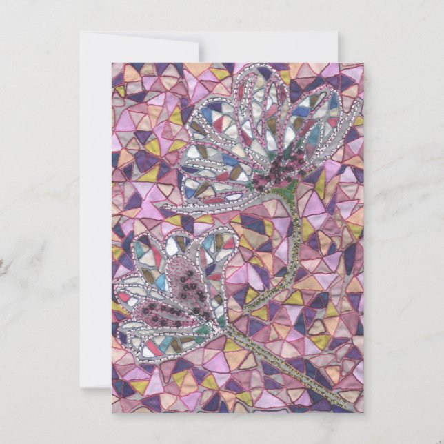 Cartão De Agradecimento Duas flores (Frente)