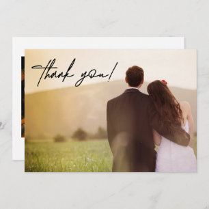 Cartão De Agradecimento Duas Fotos De Casamento Personalizadas Para Script